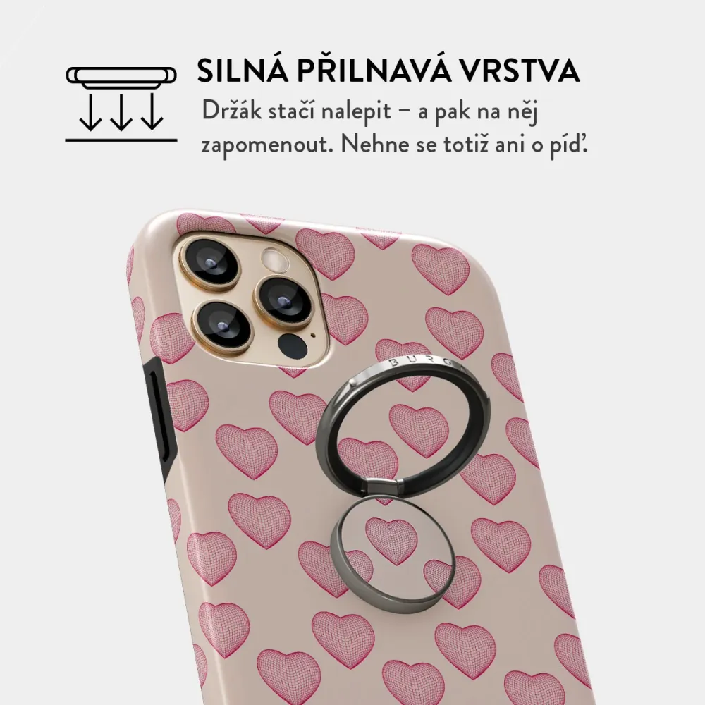 Heartbreaker - Nalepovací držák na prst Antracitova