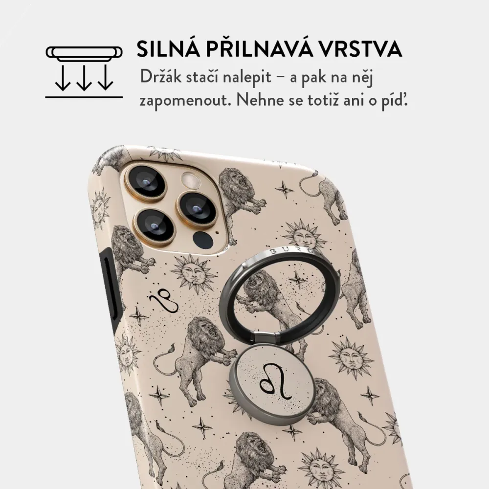 Leo - Nalepovací držák na prst Antracitova