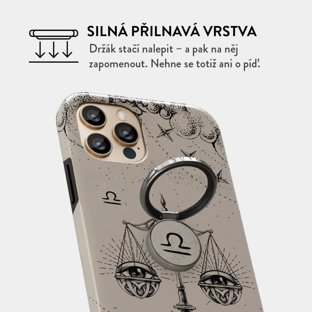 Libra - Nalepovací držák na prst Antracitova