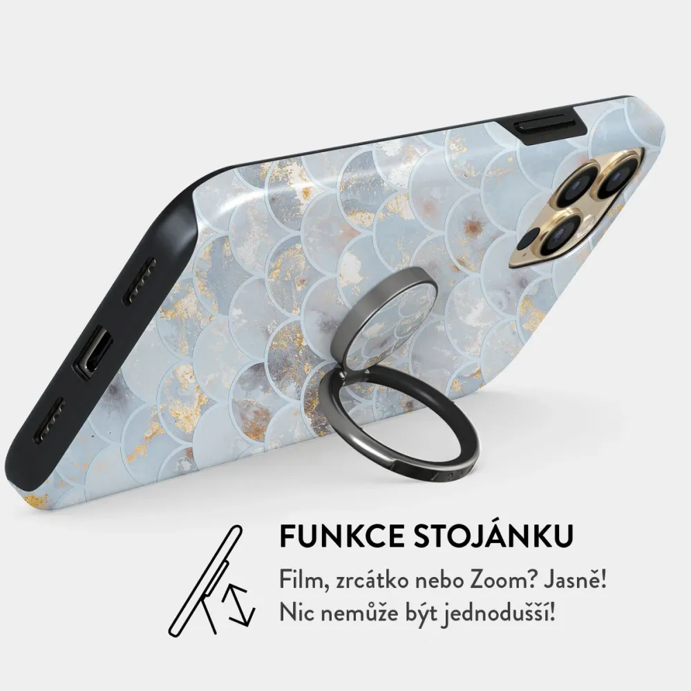 Mermaid Skin - Nalepovací držák na prst Antracitova