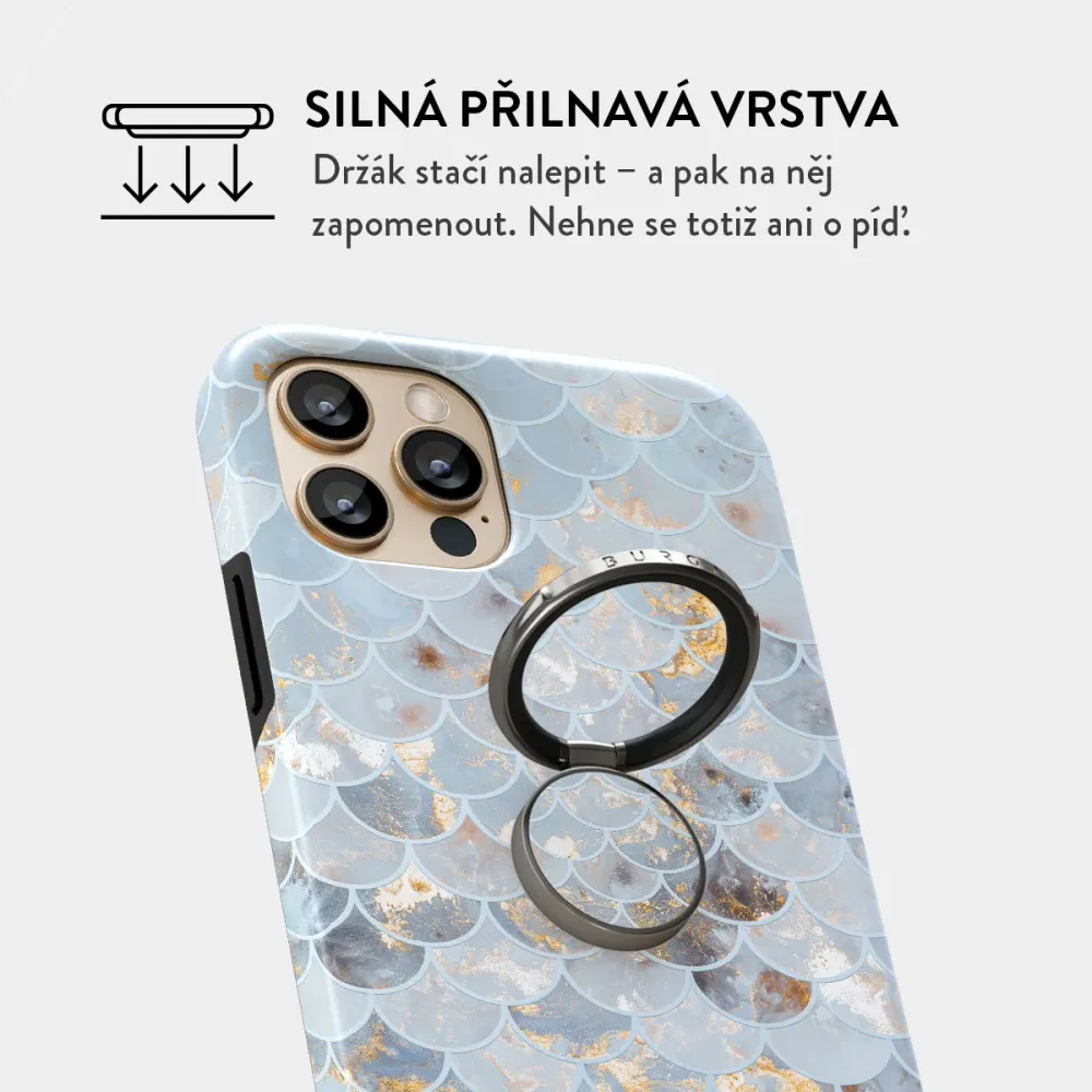 Mermaid Skin - Nalepovací držák na prst Antracitova