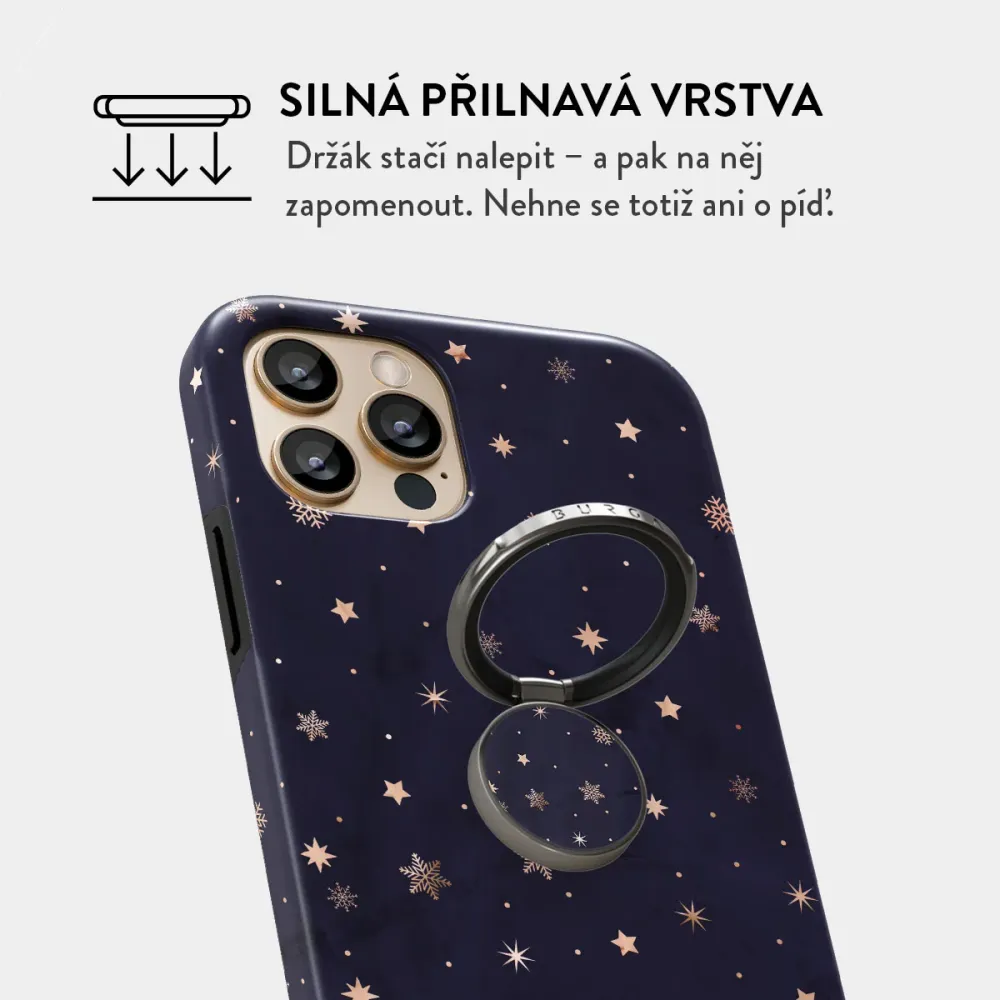 Midnight Kiss - Nalepovací držák na prst Antracitova