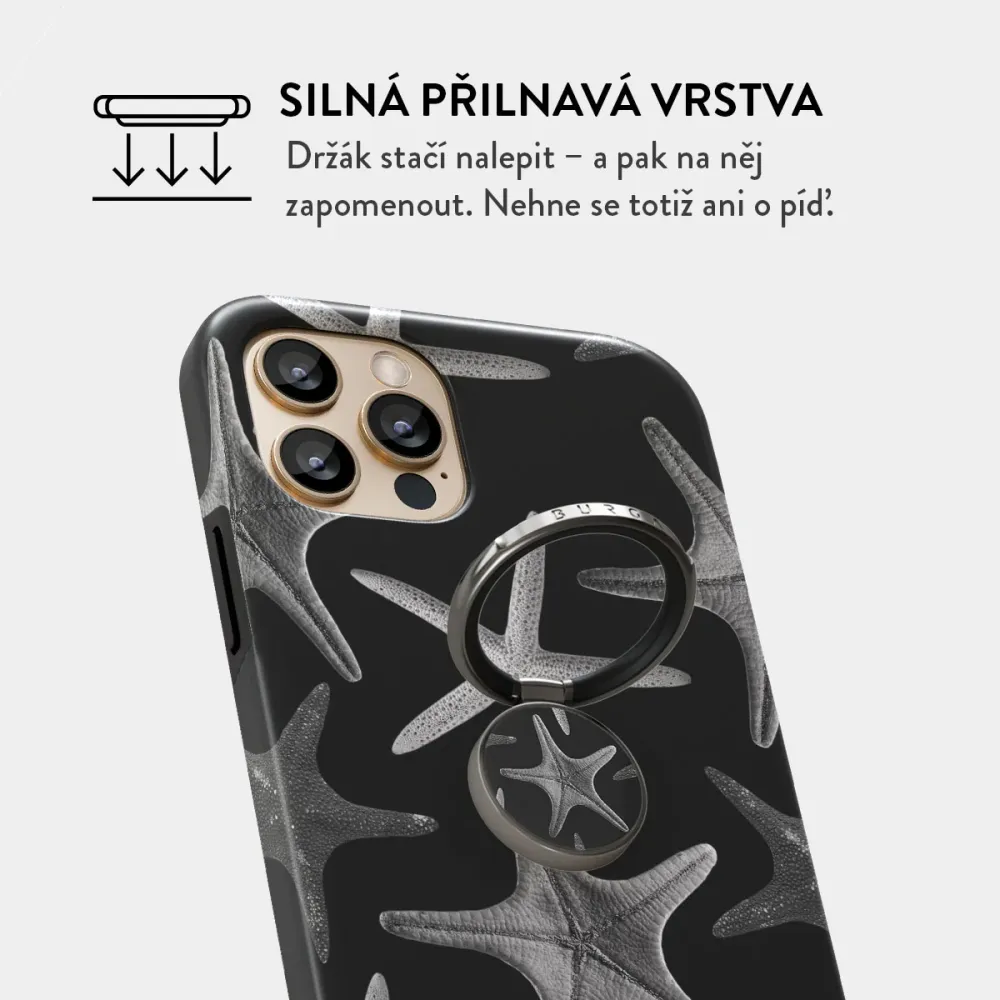Midnight Ocean - Nalepovací držák na prst Antracitova
