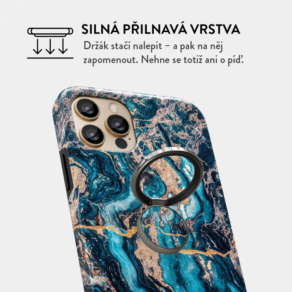 Mystic River - Nalepovací držák na prst Antracitova