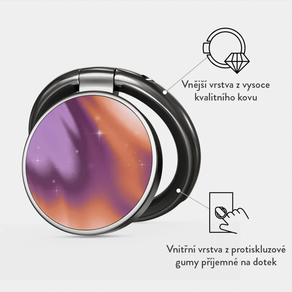 Nebula - Nalepovací držák na prst Antracitova