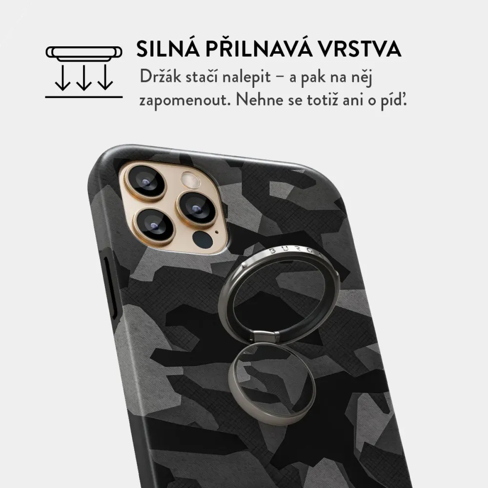 Night Black Camouflage - Nalepovací držák na prst Antracitova