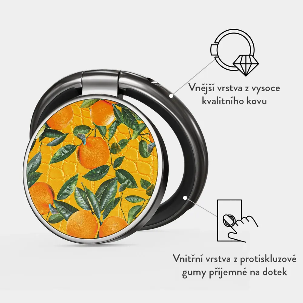 Orange Lemonade - Nalepovací držák na prst Antracitova