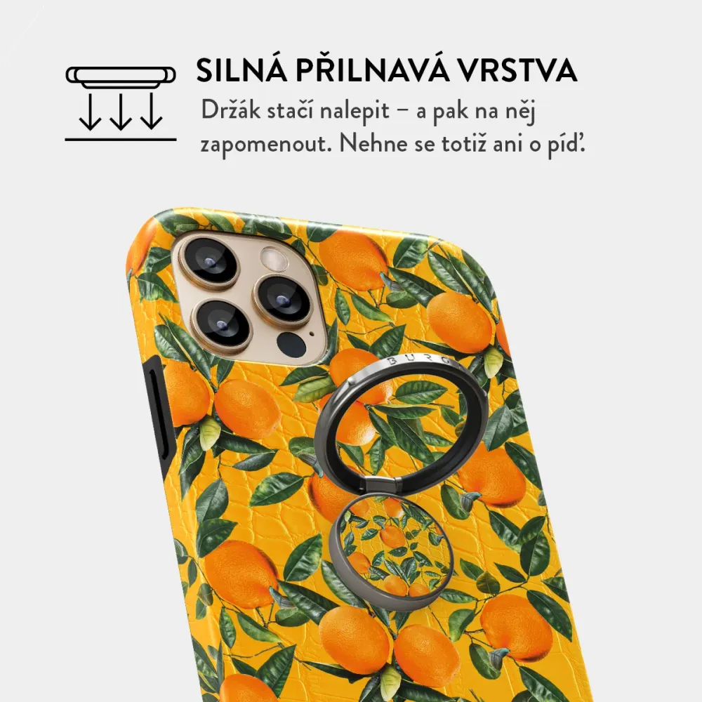 Orange Lemonade - Nalepovací držák na prst Antracitova