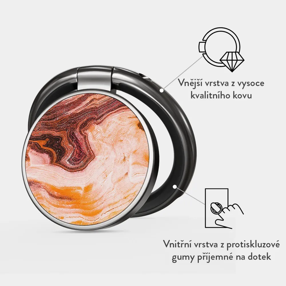 Pumpkin Spice - Nalepovací držák na prst Antracitova