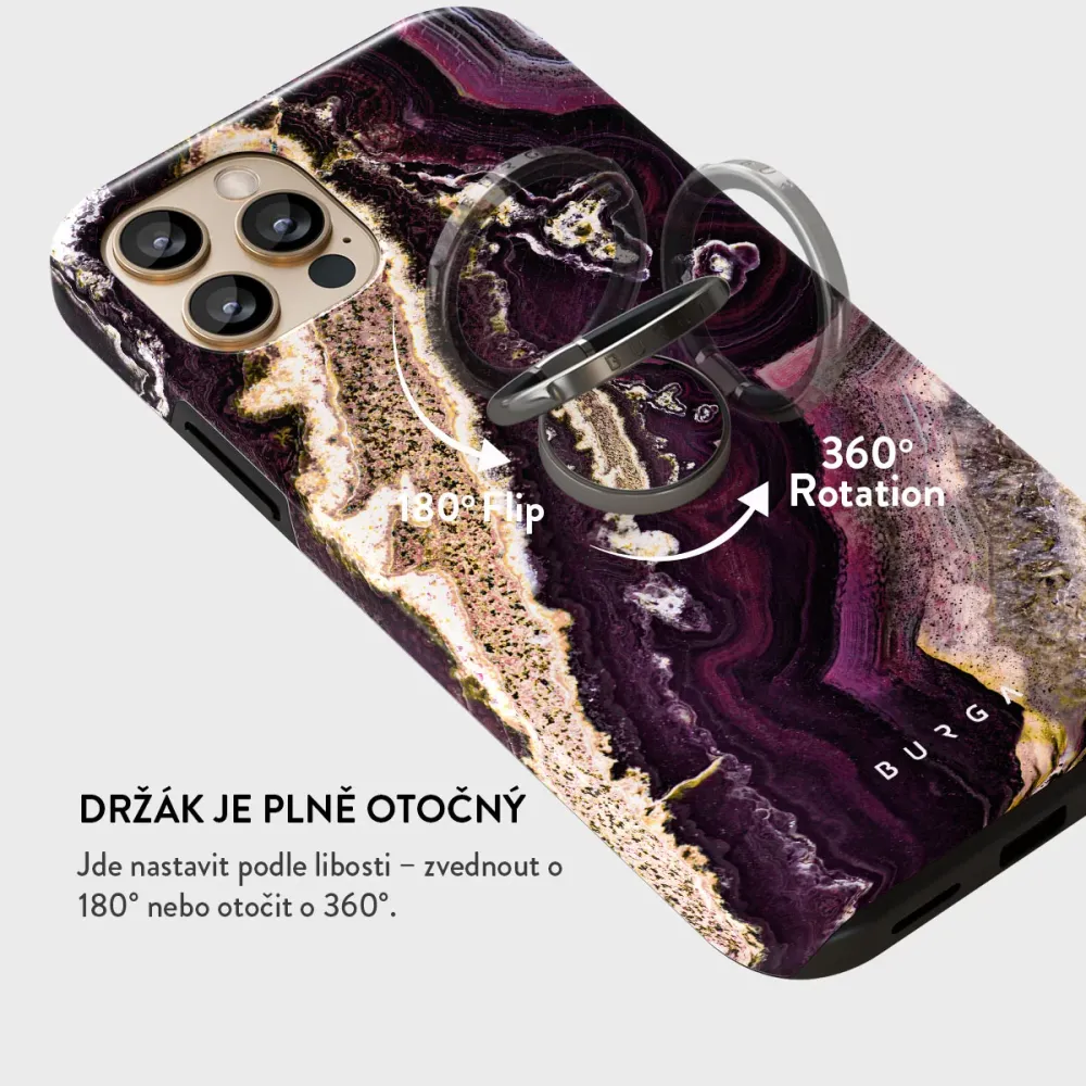 Purple Skies - Nalepovací držák na prst Antracitova
