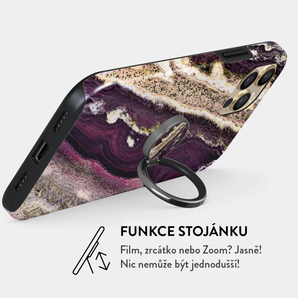Purple Skies - Nalepovací držák na prst Antracitova