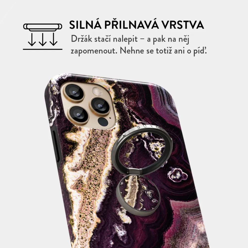 Purple Skies - Nalepovací držák na prst Antracitova