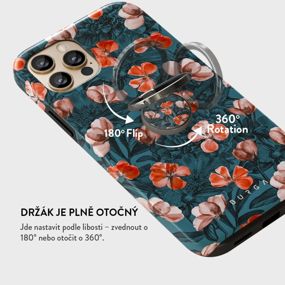 No Rain No Flowers - Nalepovací držák na prst Antracitova