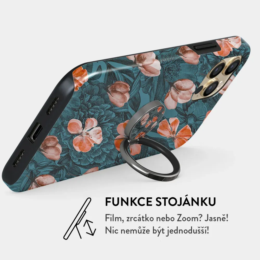 No Rain No Flowers - Nalepovací držák na prst Antracitova