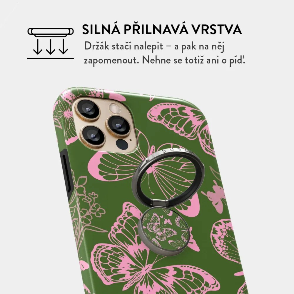 No Regrets - Nalepovací držák na prst Antracitova