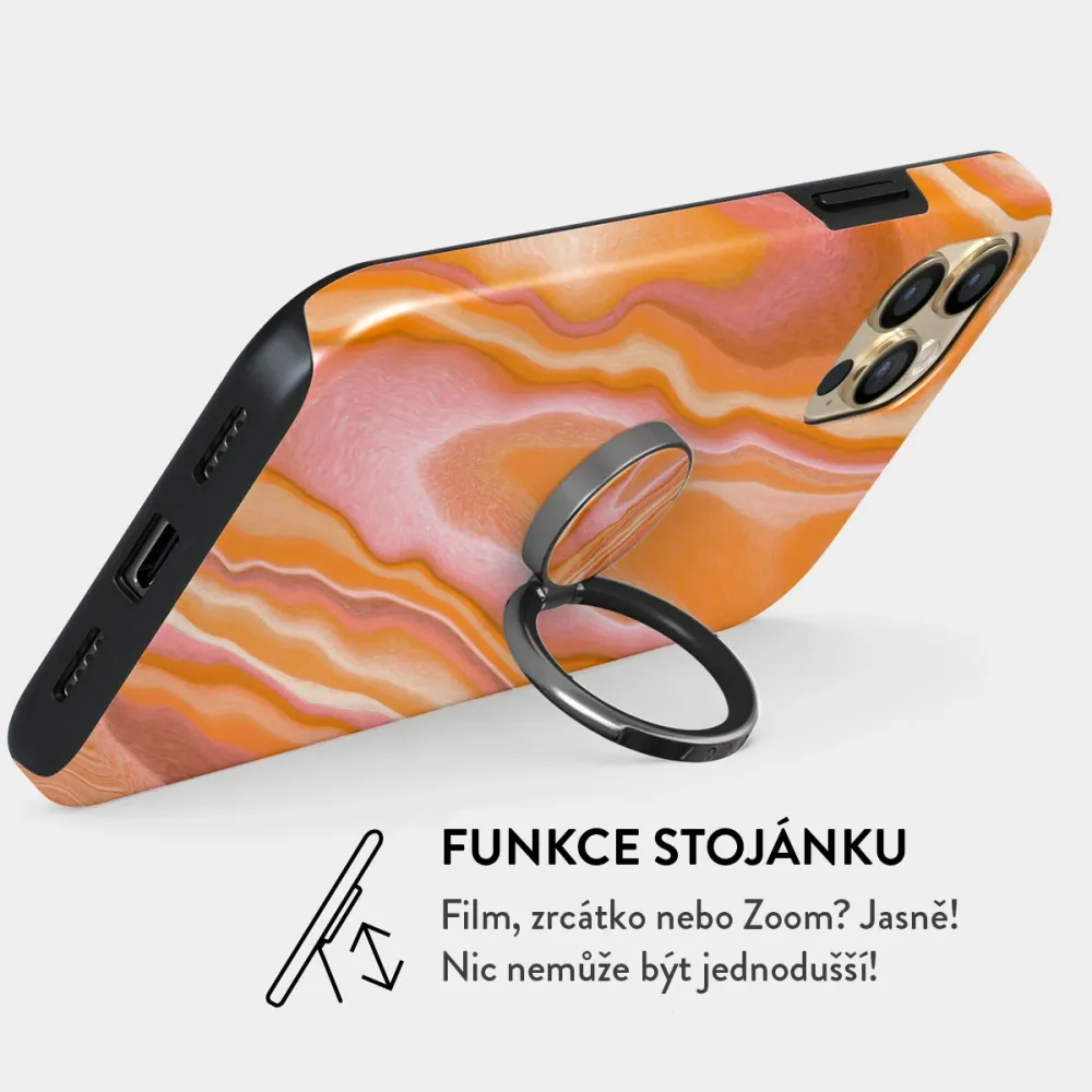 Retro Glow - Nalepovací držák na prst Antracitova