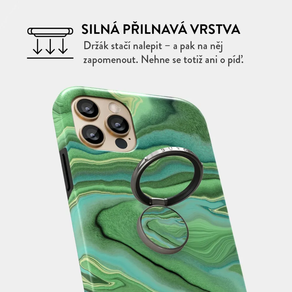 Rock On - Nalepovací držák na prst Antracitova