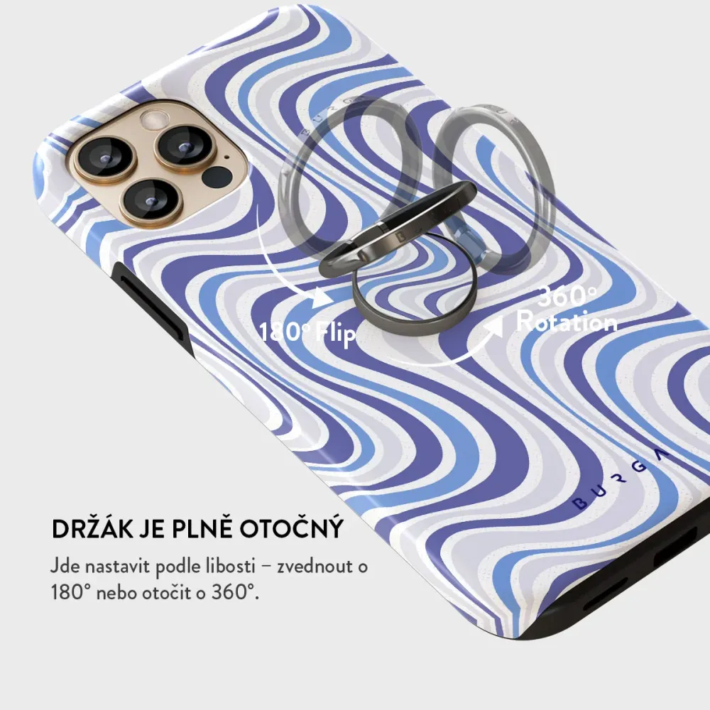Stay Groovy - Nalepovací držák na prst Antracitova