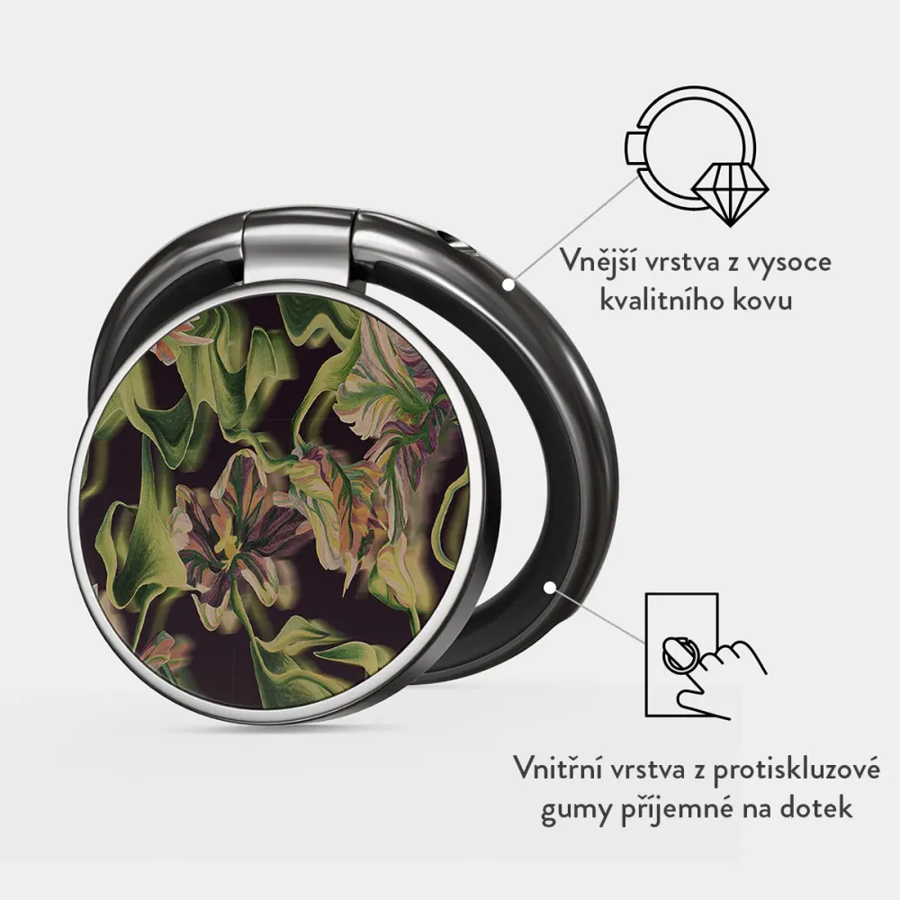 Subtropical - Nalepovací držák na prst Antracitova