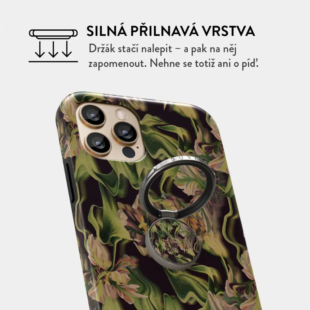 Subtropical - Nalepovací držák na prst Antracitova