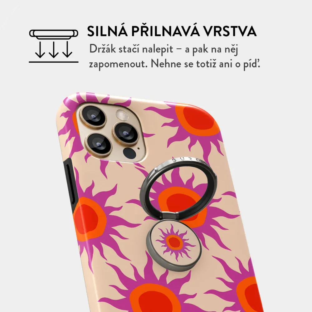 Sunset Glow - Nalepovací držák na prst Antracitova