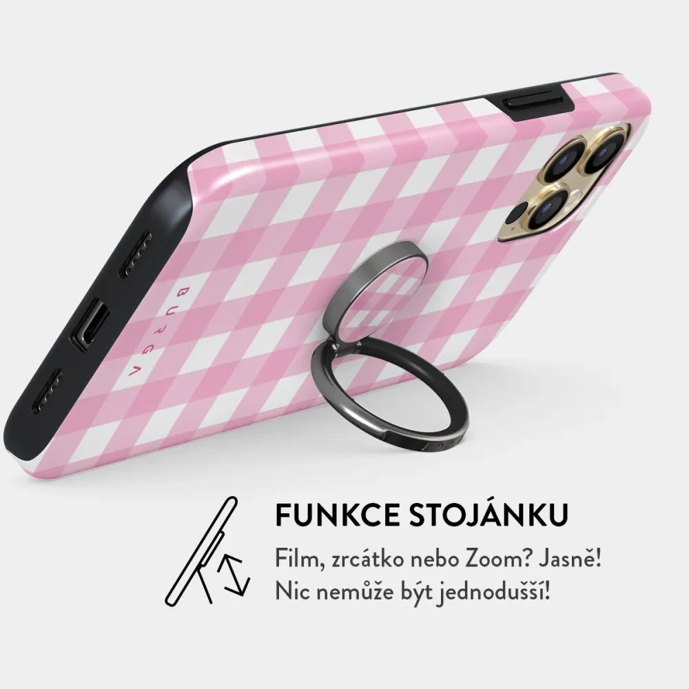 Think Pink - Nalepovací držák na prst Antracitova
