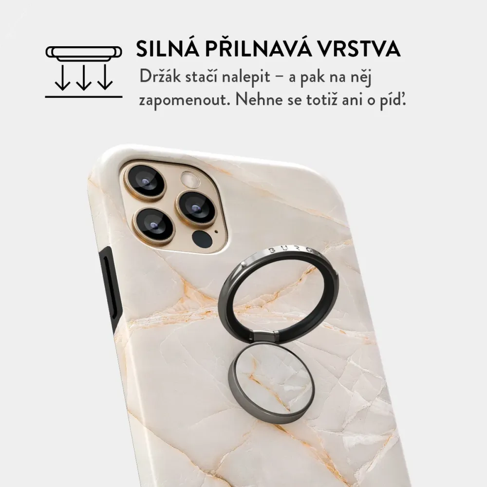 Vanilla Sand - Nalepovací držák na prst Antracitova
