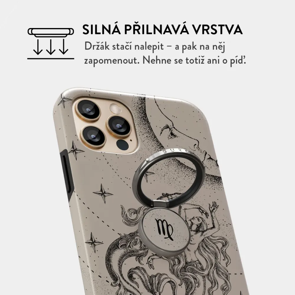 Virgo - Nalepovací držák na prst Antracitova