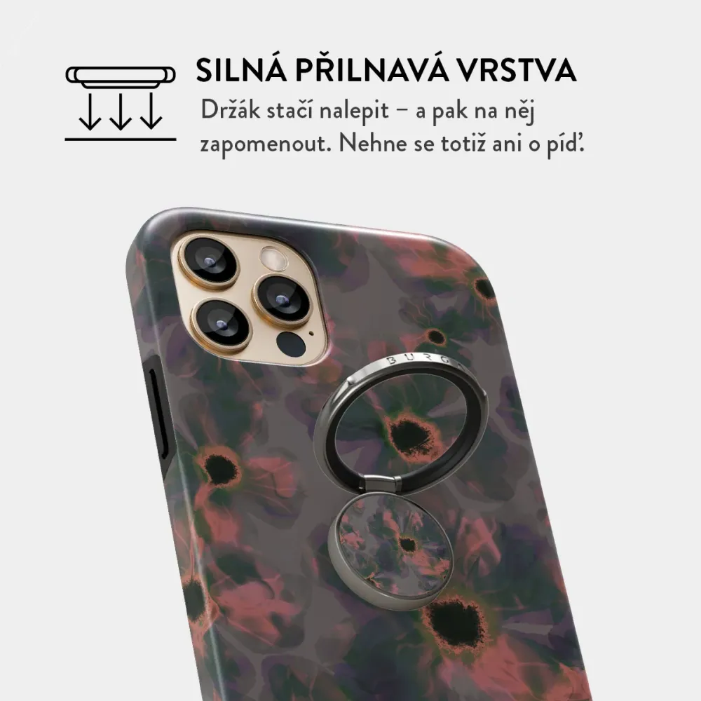 Volcanic Garden - Nalepovací držák na prst Antracitova