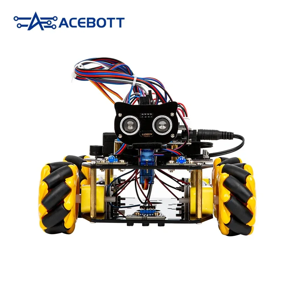 ACEBOTT ESP32 chytrá sada pro startování auta 4WD Mecanum kolo více-směrná