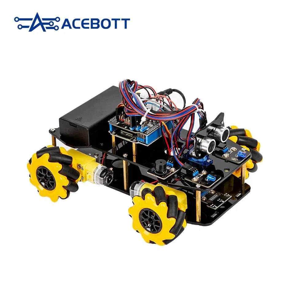 ACEBOTT ESP32 chytrá sada pro startování auta 4WD Mecanum kolo více-směrná