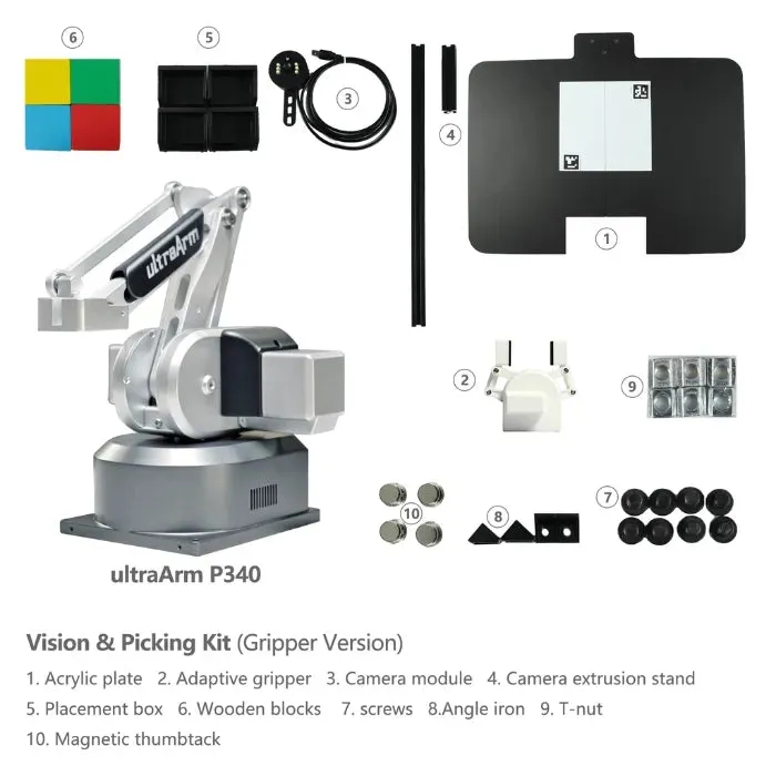 Elephant Robotics UltraArm P340 Vysoce výkonný 4 DOF