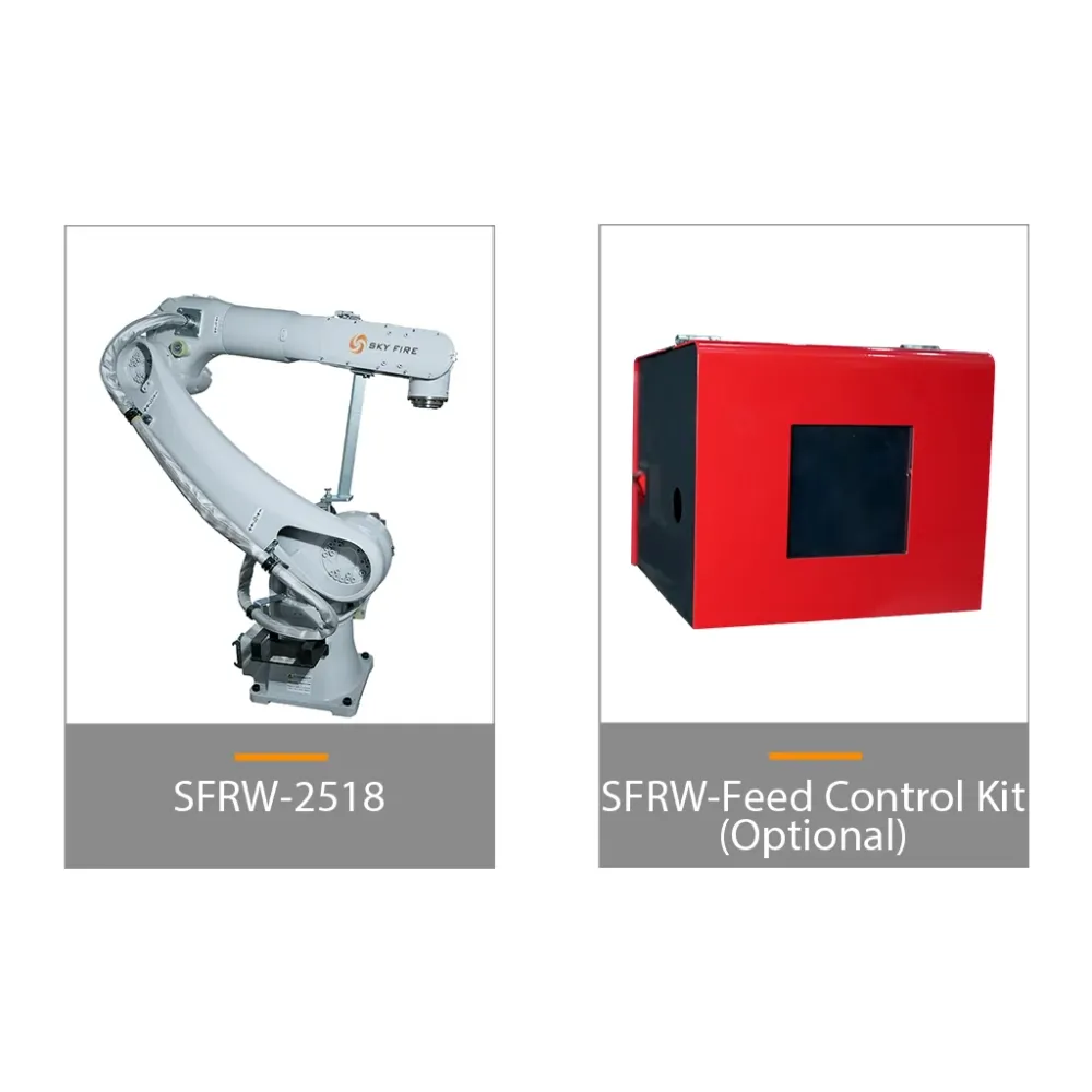 SFRW-2518 Robot pro laserové svařování s vysokou nosností navržený pro vysoce výkonné laserové svařovací hlavy Sky Fire Laser