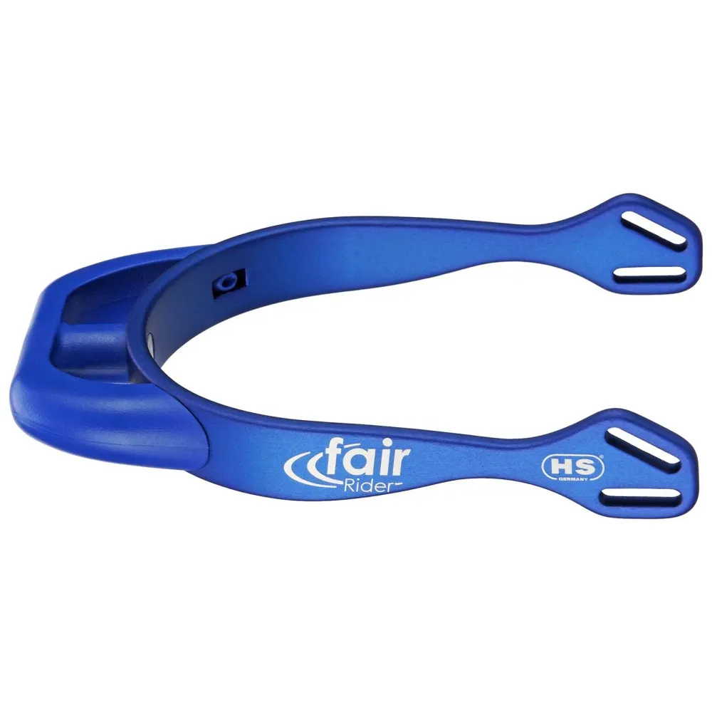 FairRider aluminiumsporrar med platt hals 20 mm Blue/Blue 20