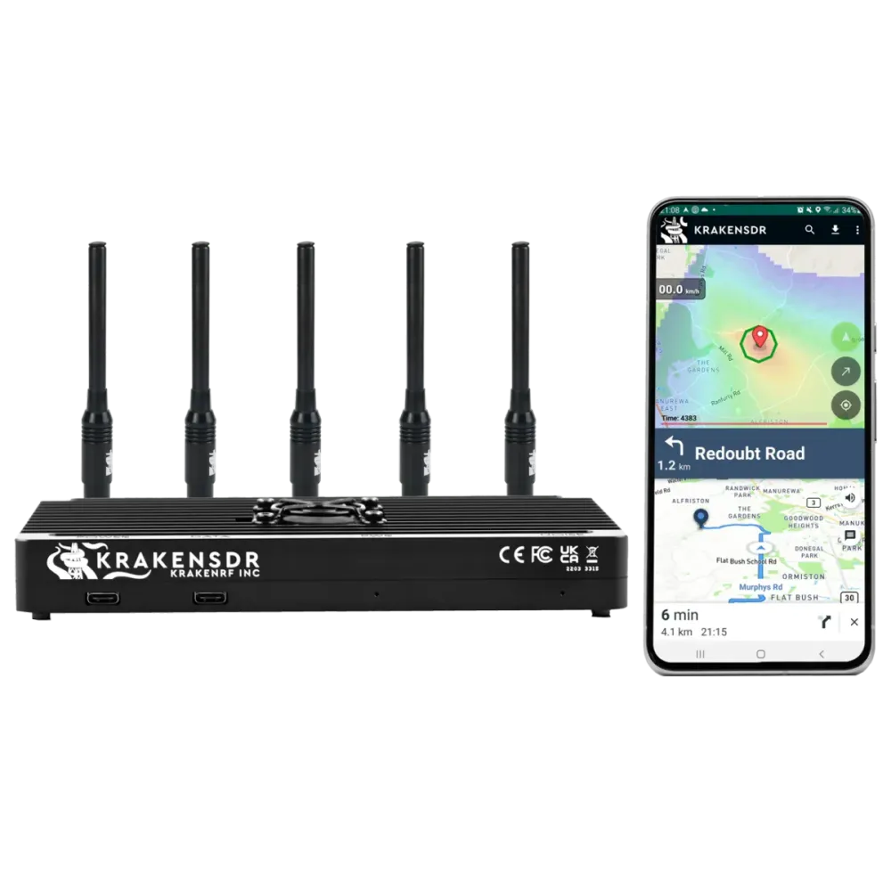 KrakenSDR - SDR rádiový přijímač s anténami