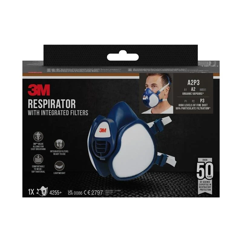 3M ™ andningsskyddsmask med integrerade filter