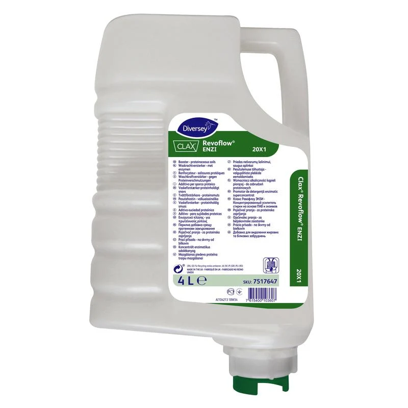 Clax Revoflow Enzi 20x1, highly concentrated, phosphate-free surfactant / enzyme booster Revoflow System | Cartring (4 l)