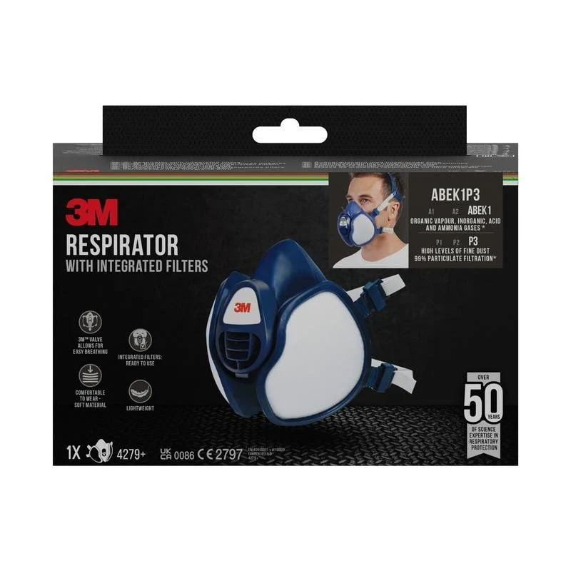 Masca de protecție respiratorie 3M ™ cu filtre integrate