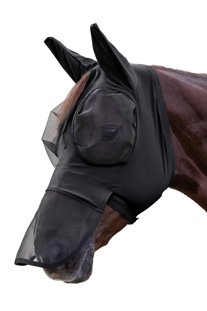 Puck masque anti-mouches avec protection des naseaux Black C