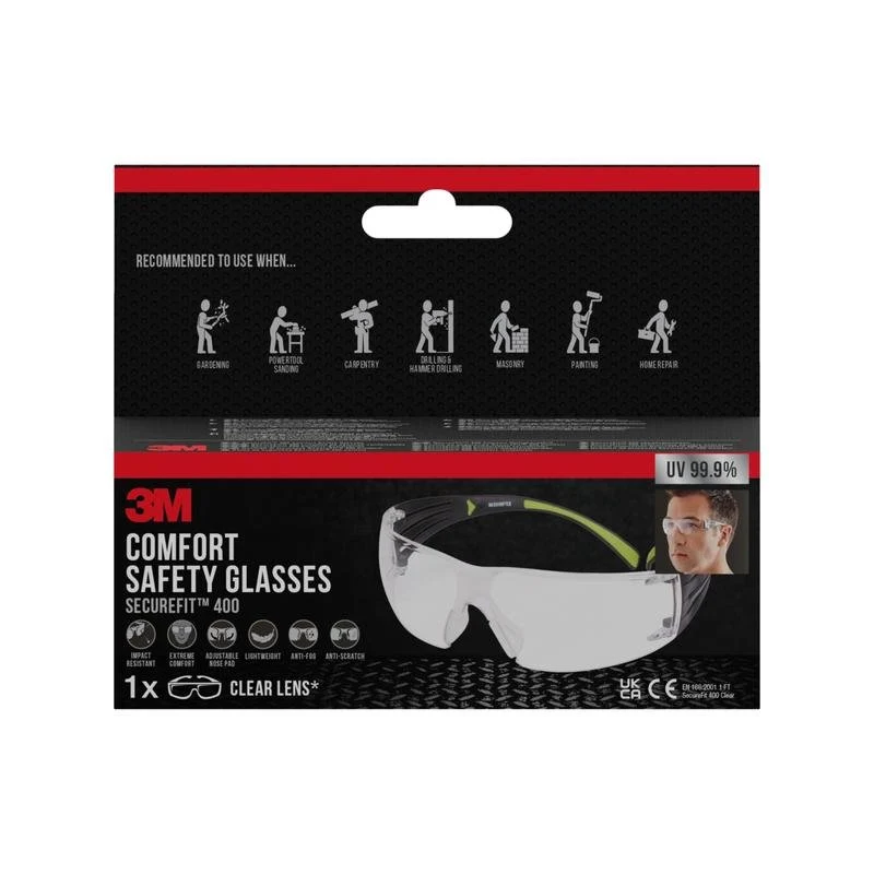 Dobíjecí pohybový senzor 3M™ SecureFit™ Schutzbrille 400