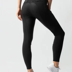 Leonie Damenreithose mit Vollbesatz aus Silikon UPF 40+ Black 32