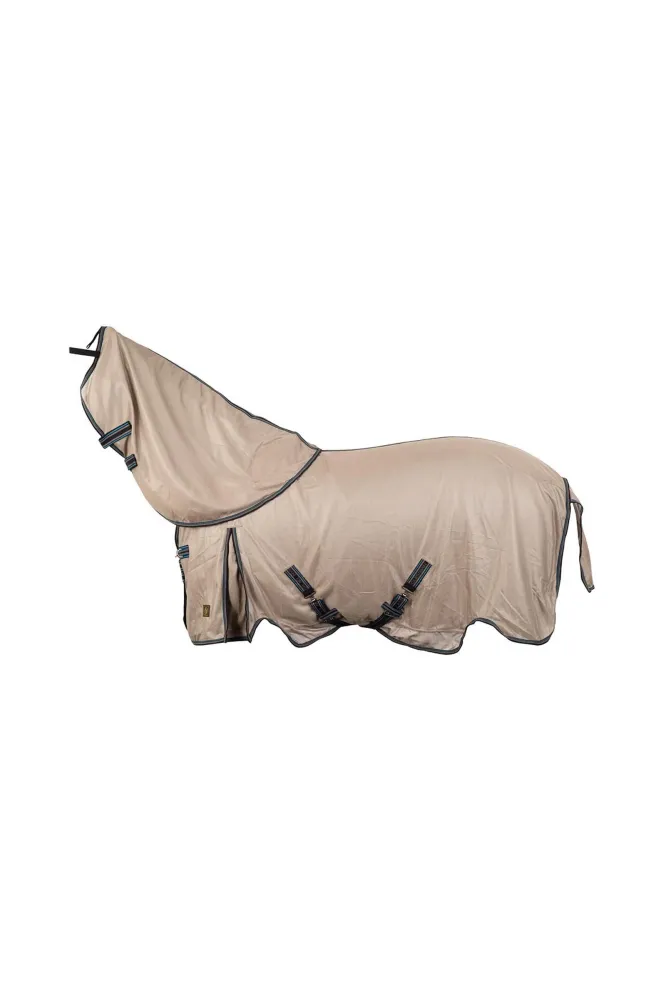 Retro coperta anti mosche Combo con collo staccabile Tan 155