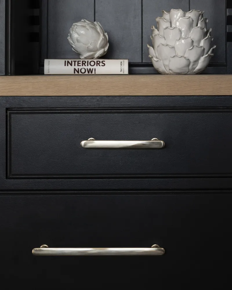 Milliner Cabinet Handle Medium - Polished Nickel