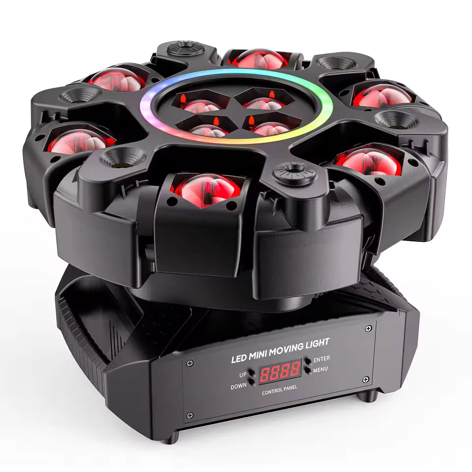 150W 6ramenný RGBW Beam Moving Head s halo efektem, scénické světlo, DMX512, mřížkový paprsek stroboskopický efekt, vhodné...