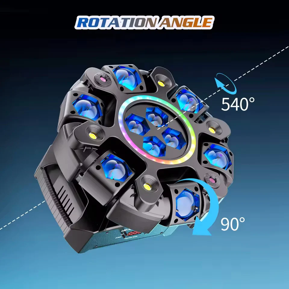 150W 6ramenný RGBW Beam Moving Head s halo efektem, scénické světlo, DMX512, mřížkový paprsek stroboskopický efekt, vhodné...