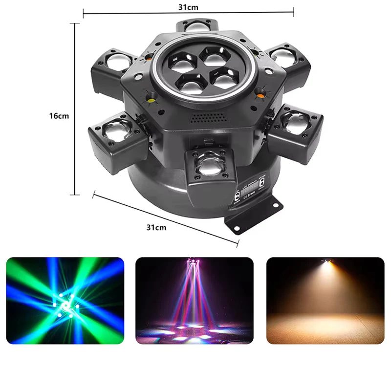 150W pohyblivý moving head světlomet, laserový stroboskopický efekt, DMX scénické světlo, plnobarevné LED světlo, rotující...