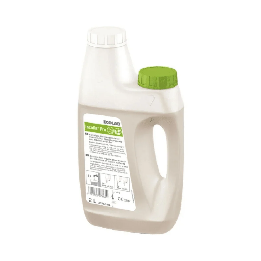 Auslaufartikel: Ecolab Incidin™ Pro Flächendesinfektionsmittel - 2 Liter | Packung (100 Stück)