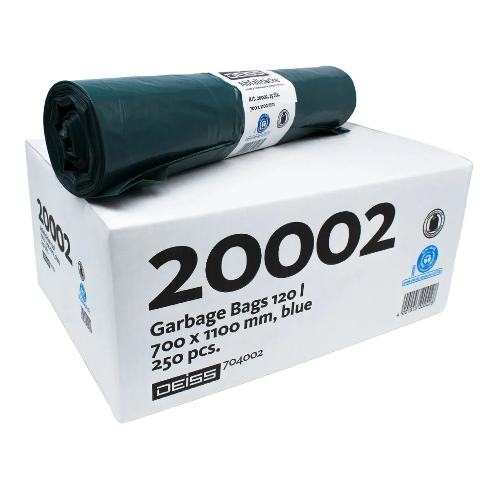 DEISS Der blaue Engel Abfallsäcke 20002, 120 Liter
