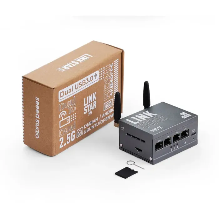 Seeed Studio LinkStar-H68K-1432 V2 Wi-Fi směrovač OpenWRT Armbian Docker