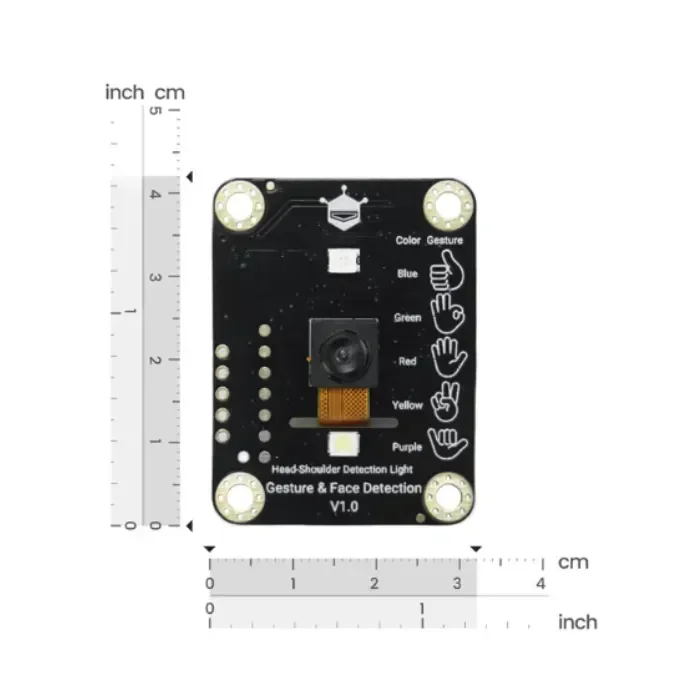 Gravity Edge AI senzor gest pro Arduino ESP32 | 10 tváří DFRobot